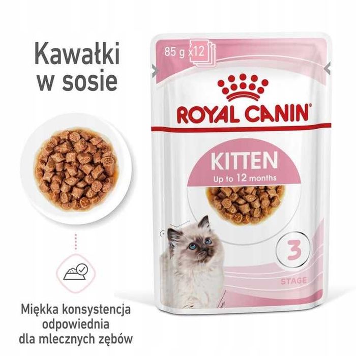 ROYAL CANIN Kitten Instinctive w sosie 12 x 85g karma mokra w sosie