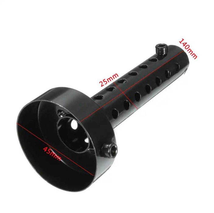 Silenciador DB Killer Universal Preto Escape de Moto em Aço Inoxidável