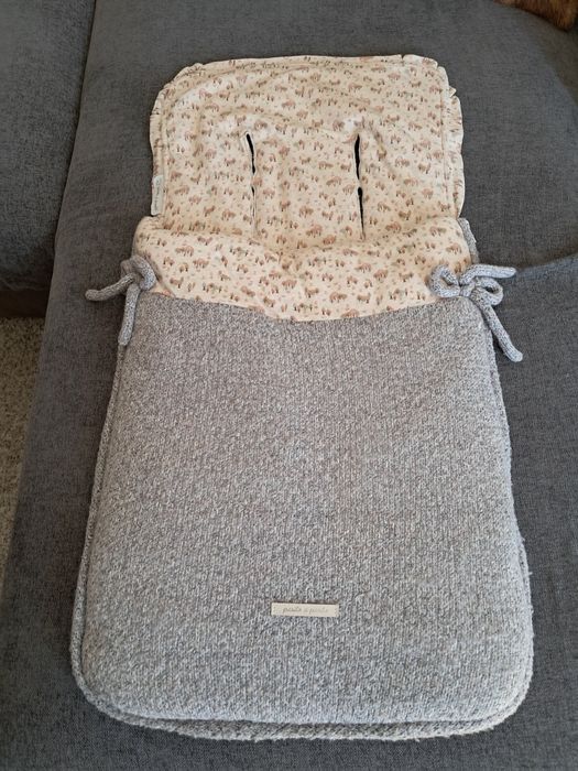 Saco de inverno para carrinho de bebé Pasito a Pasito – Cinzento