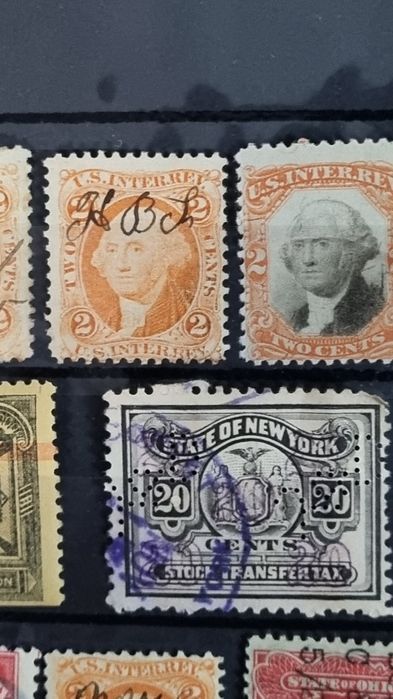 USA znaki akcyzowe i skarbowe (Revenue) + New York Stock Transfer + Ma