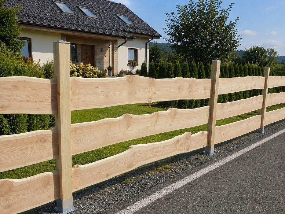 Ogrodzenie drewniane ranczerskie ranczo rancho :)