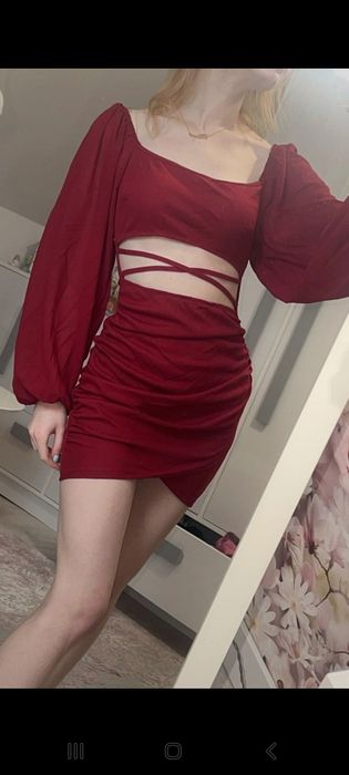 Sukienka bordowa