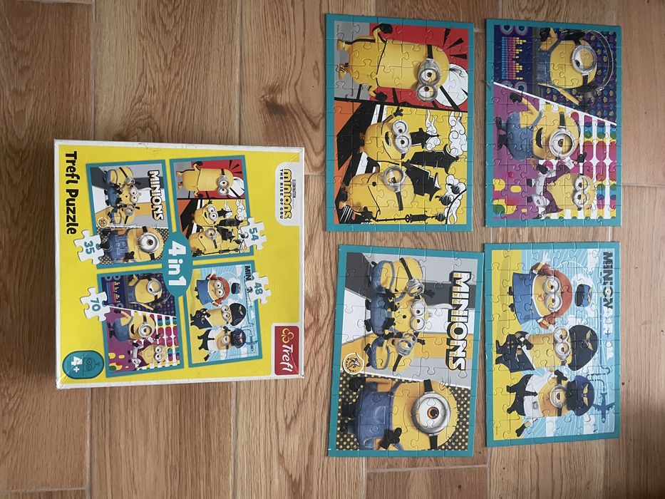 Puzle MINIONKI  4 rodzaje 35, 48, 54, 70