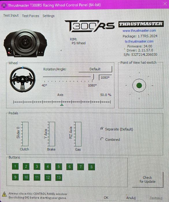 Kierownica thrustmaster t300