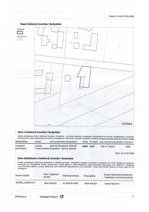 Budynek Gospodarczy Działka budowlana 700m2 Jordanowo