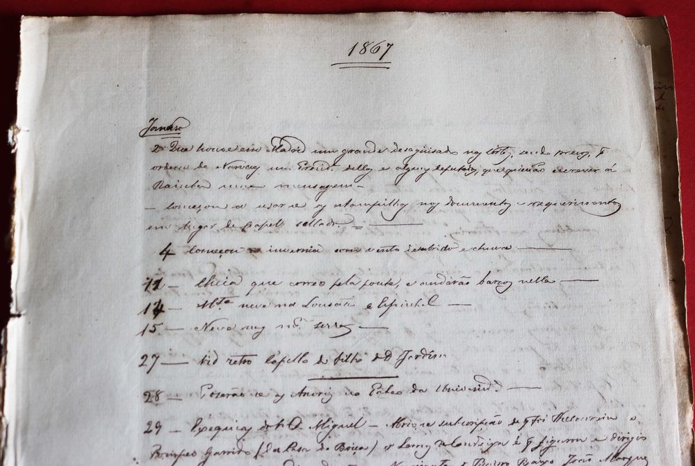 Coimbra 1867 e 68 e 69 notas para a história da cidade, manuscrito (Reserva NBA)