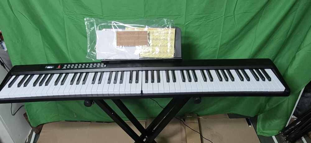 Pianino Cyfrowe 88 Klawiszy Bluetooth USB MIDI ze Statywem
