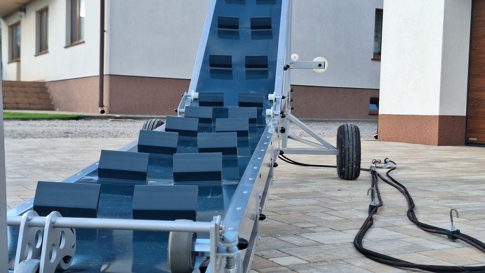 Podajnik, taśmociąg do zbioru kapusty, warzyw