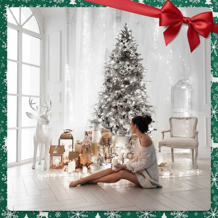 Lampki Choinkowe 500 Led | 35m Białe Zimne Świąteczne 8 Trybów