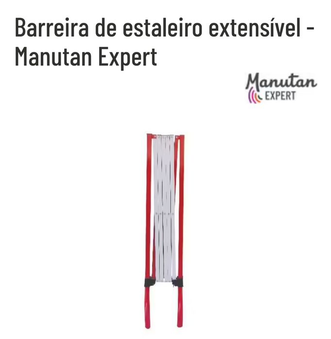 Barreira de estaleiro extensível Manutan 2,3 m (Nova, na caixa ainda!)