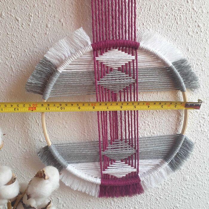 Decoração de parede em macrame