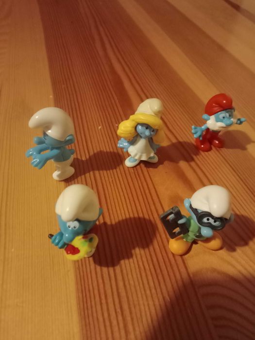 Smerfy, kinder niespodzianka, figurki, zestaw 7 sztuk