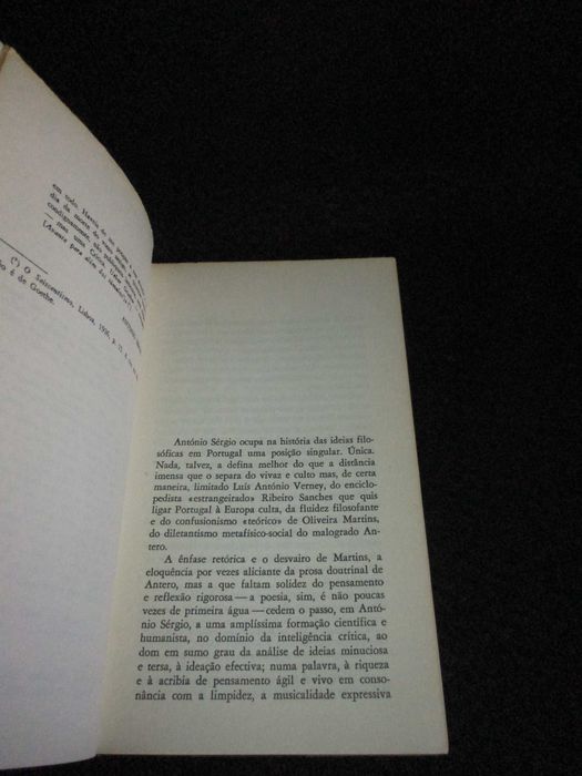 Livro António Sérgio O Idealismo Crítico A Crise da Ideologia Burguesa