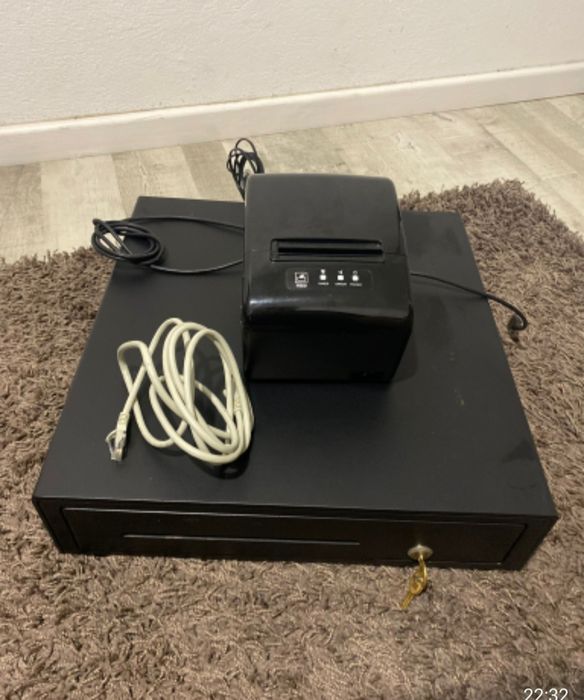 Impressora  QR code + Caixa registradora  com chave