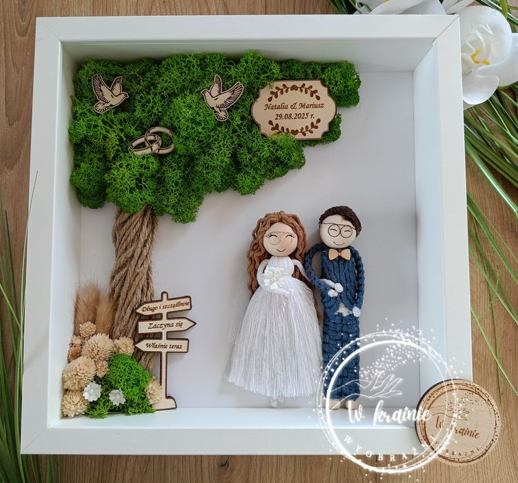 Ramka ślubna box plexi