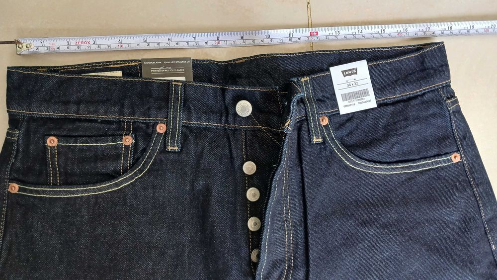 Джинсы Levis 501, новое 100% хлопок Пакистан W34/L32, оригинал