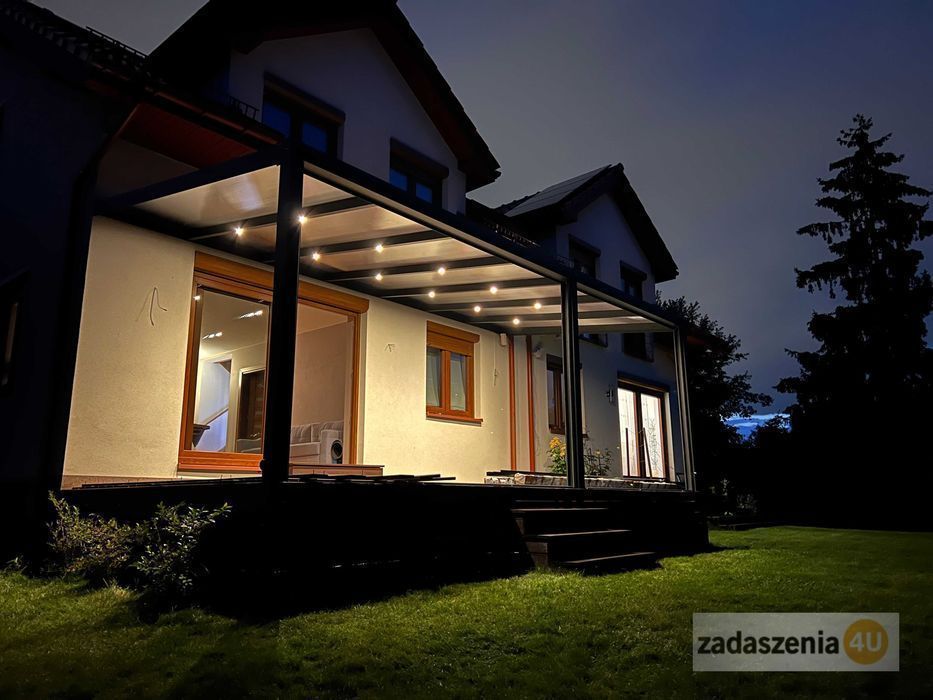 Zadaszenia tarasów aluminiowe ogrody zimowe wiaty aluminiowe pergole aluminiowe szklane systemy przesuwne zabudowy tarasów szkło VSG