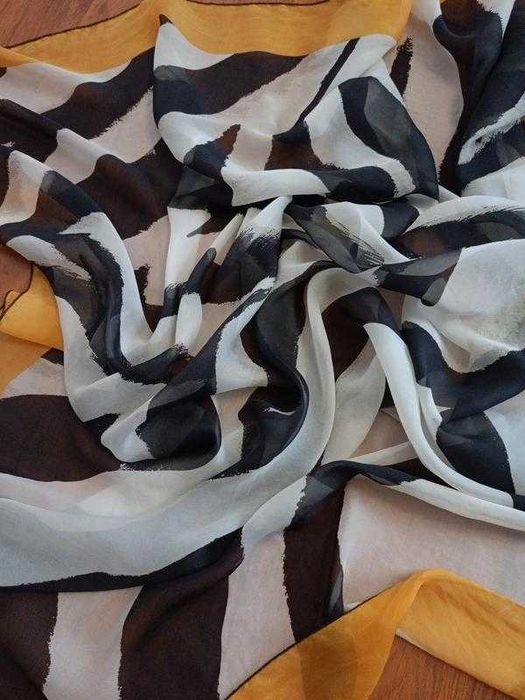 Шовкова хустка max mara — 100% шовк, італія — 116х119 см