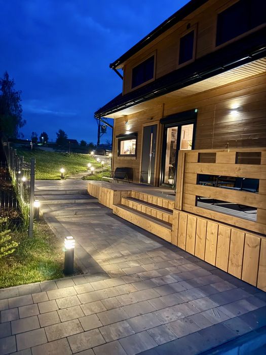 Nowoczesny domek z jacuzzi i sauną nad jeziorem Dadaj | Mazury | 8 os.