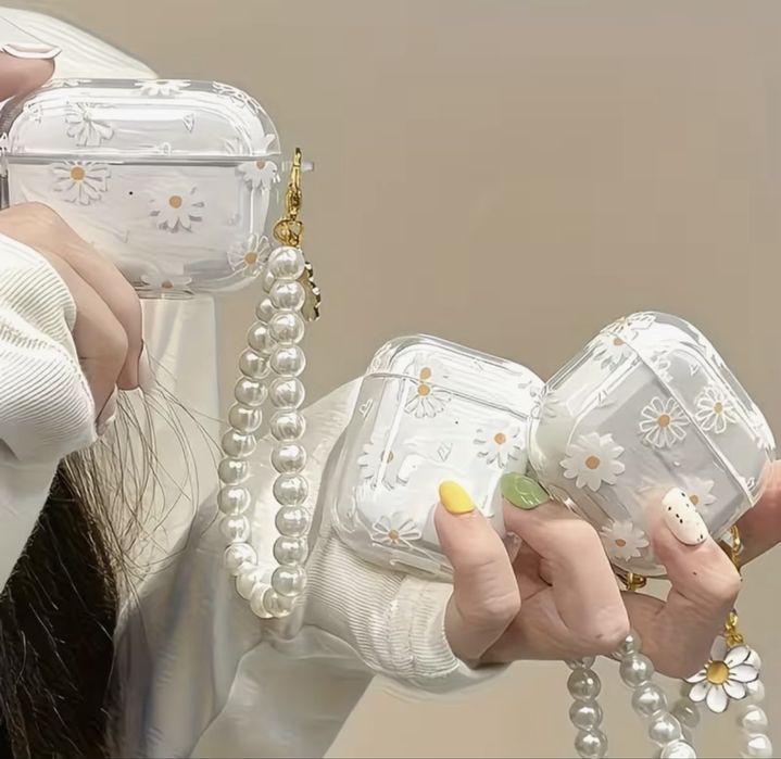 Białe etui ochronne w stylu stokrotki odporne na upadki