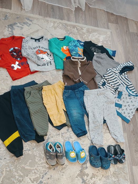 Великий пакет речей на хлопчика,1,2,3,4 роки,лот одягу дитячий джинси,