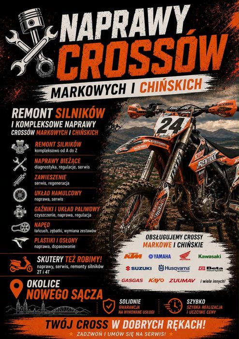 Serwis naprawa remonty crossów