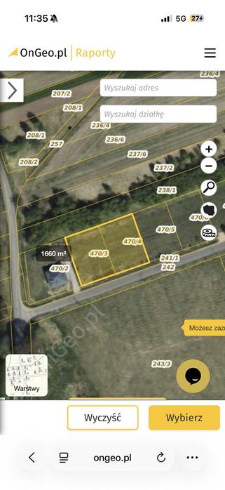 Działki budowlane 8 ar – Klepaczka, 15 min od Częstochowy