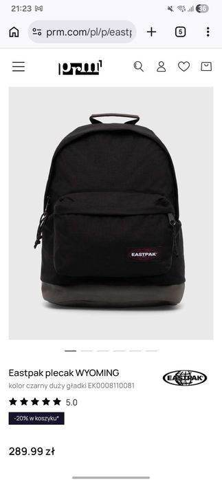 Plecak Eastpak Wyoming sportowy czarny