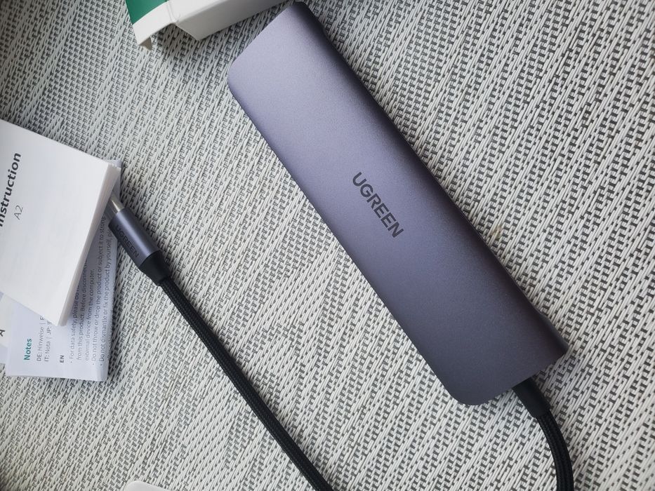 Адаптер хаб UGREEN 7 ports USB-C на 2 USB 3.0+HDMI+RJ45+USB-C+SD+Micro