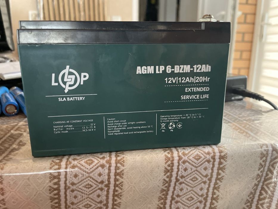Продам акумулятор Logic power  AGM LP 6-DZM-12 AH під болт М5