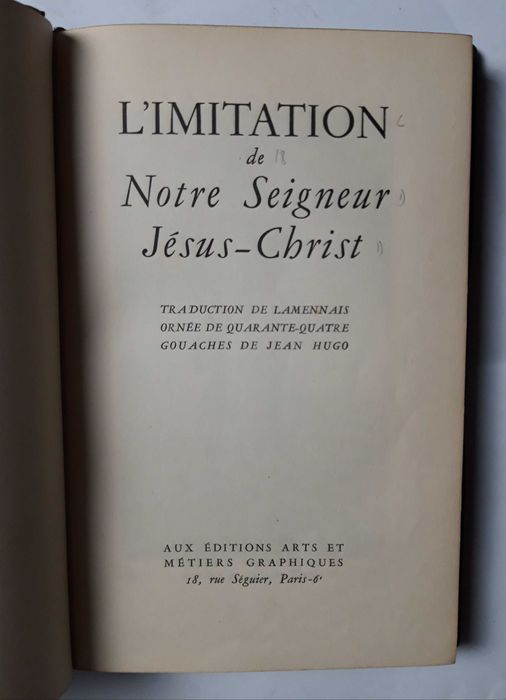 Livro Ref Par 2- L'Imitation de Notre Seigneur Jésus-Christ