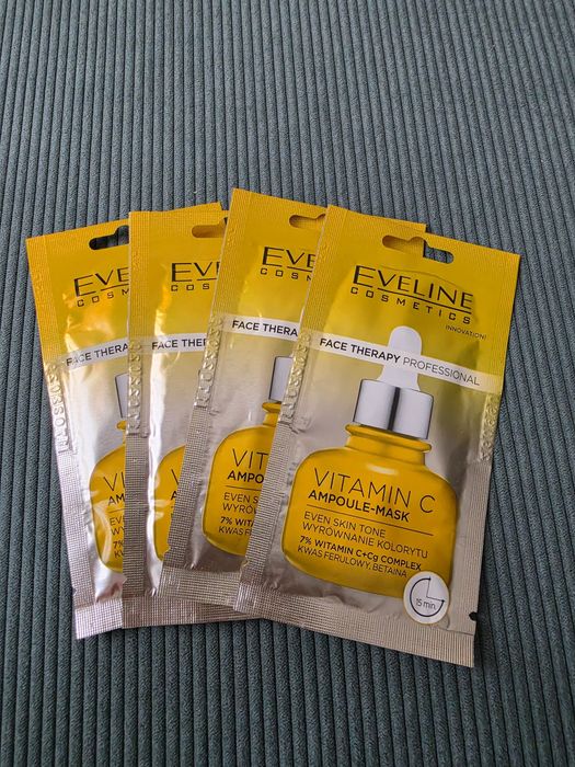 4x Eveline Cosmetics Therapy Vitamin C  ampułka-maska do twarzy, 8 ml
