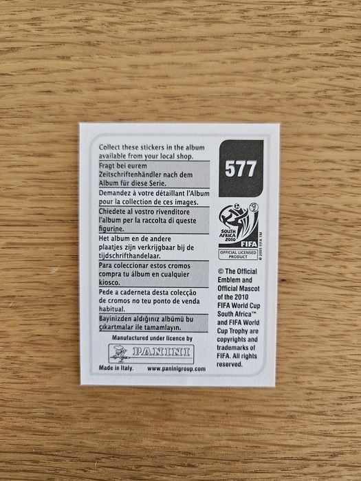 Cromo Iniesta Mundial 2010