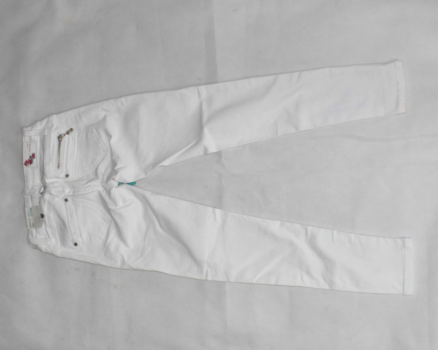 Freeman T. Porter Alexa 2XS białe jeansy skinny 7/8