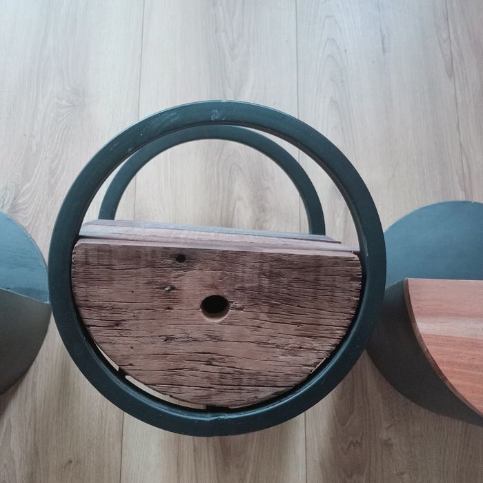 Półki loftowe metal drewno wiszące