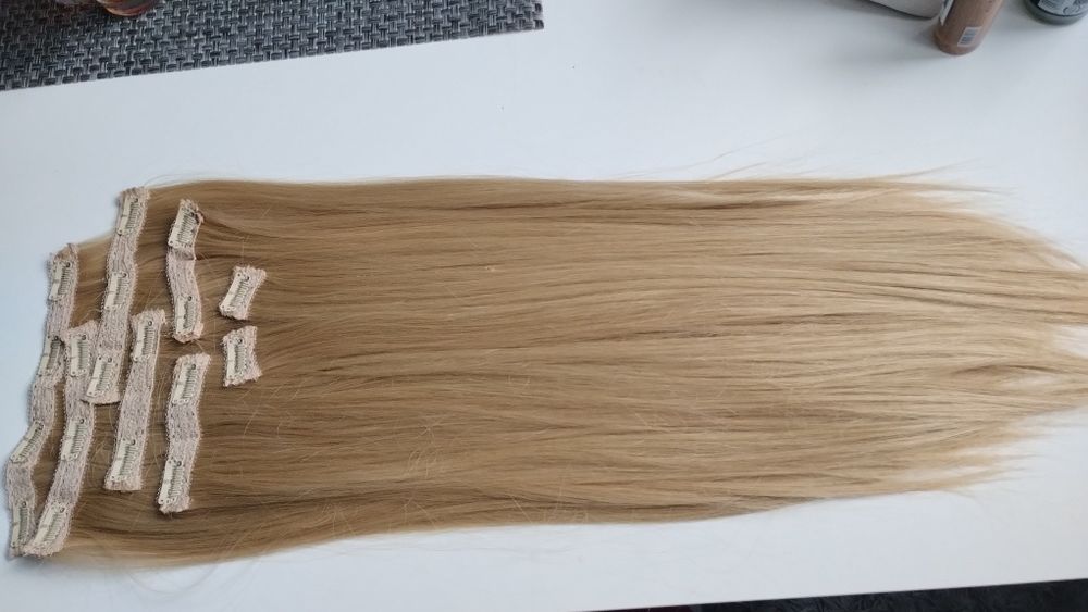 Włosy clip in miodowy blond