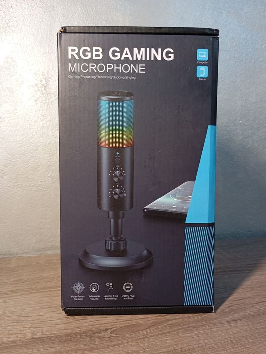 Мікрофон AK-9 Condenser RGB USB