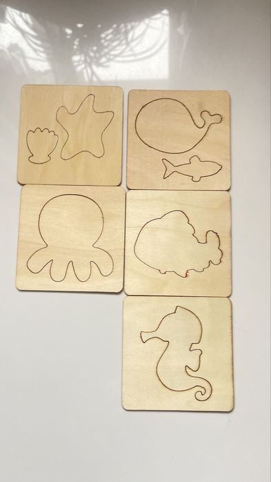 Трафарет для рисование дерянный детская игрушка расскраска пазл развив