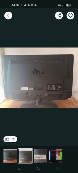 TV LG 81cm sem comando