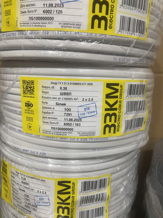 Кабель (провід) провод ЗЗЦМ ШВВП 2х1,5