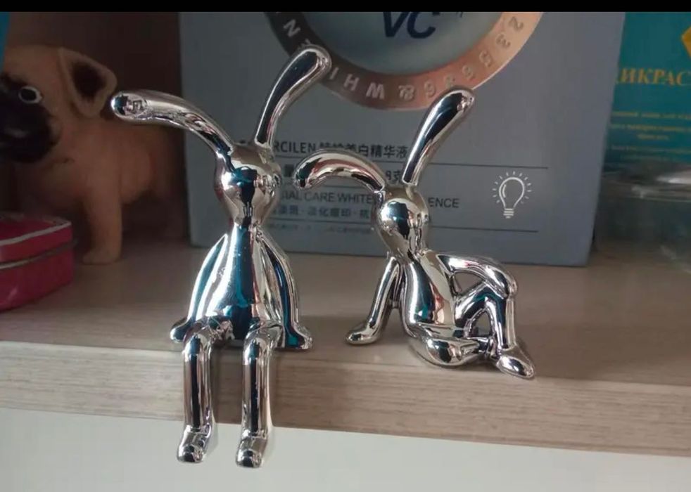 Зайчики 2 штуки декор