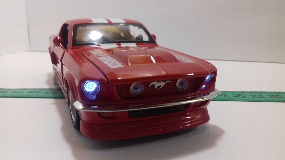 Модель Ford GT-1967 Mustang Shelby 1:32 Автопром Металл свет звук инер