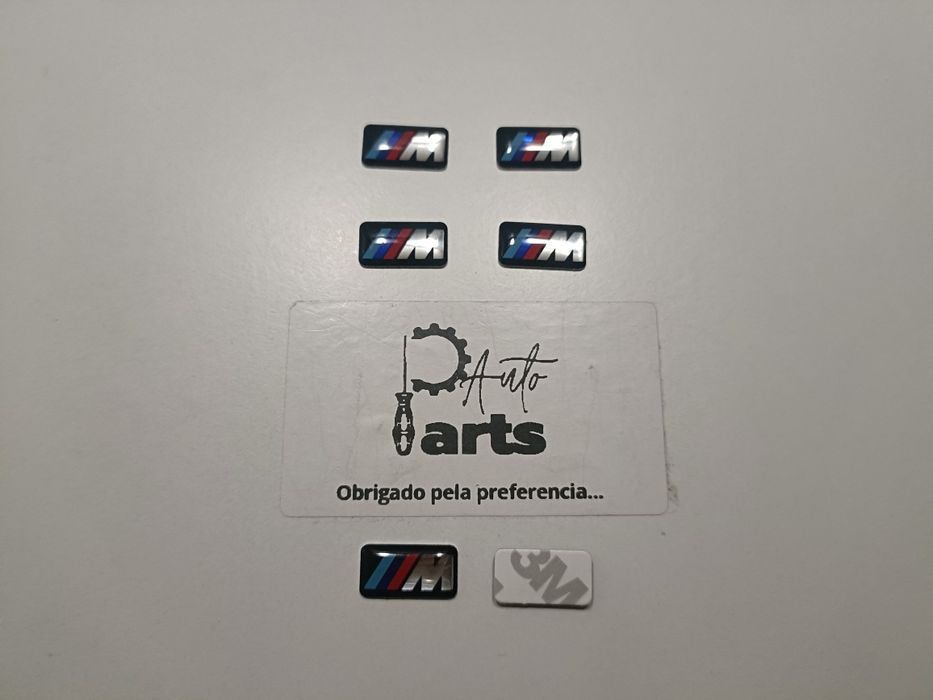 Conjunto 4 Emblemas Símbolos Logotipos Legendas BMW "M" Jantes