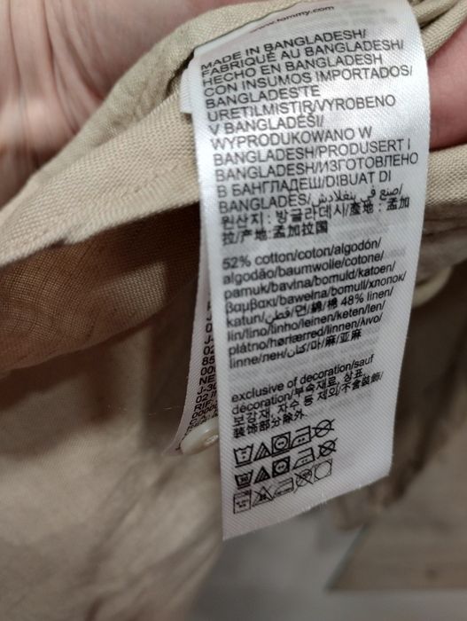 Koszula męska Tommy Hilfiger Len bawełna