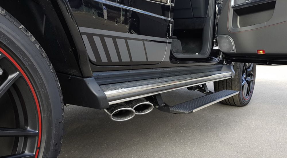 Выдвижные подножки Mercedes G-Сlass W463A W464 W465 пороги ступеньки