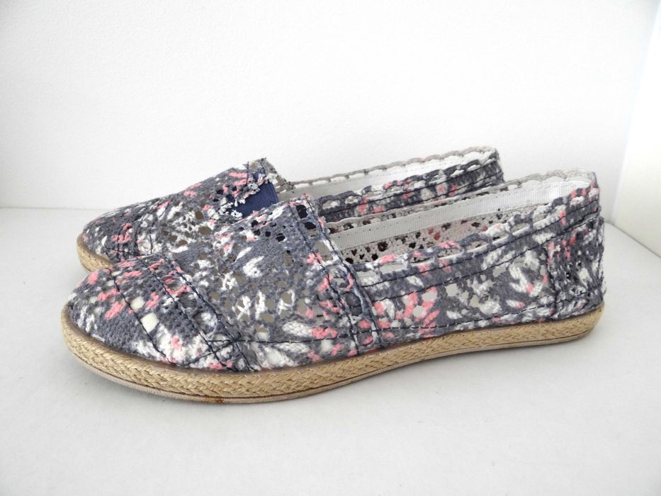 Ażurowe espadryle | rozm. 38 - 24 cm | stan bdb