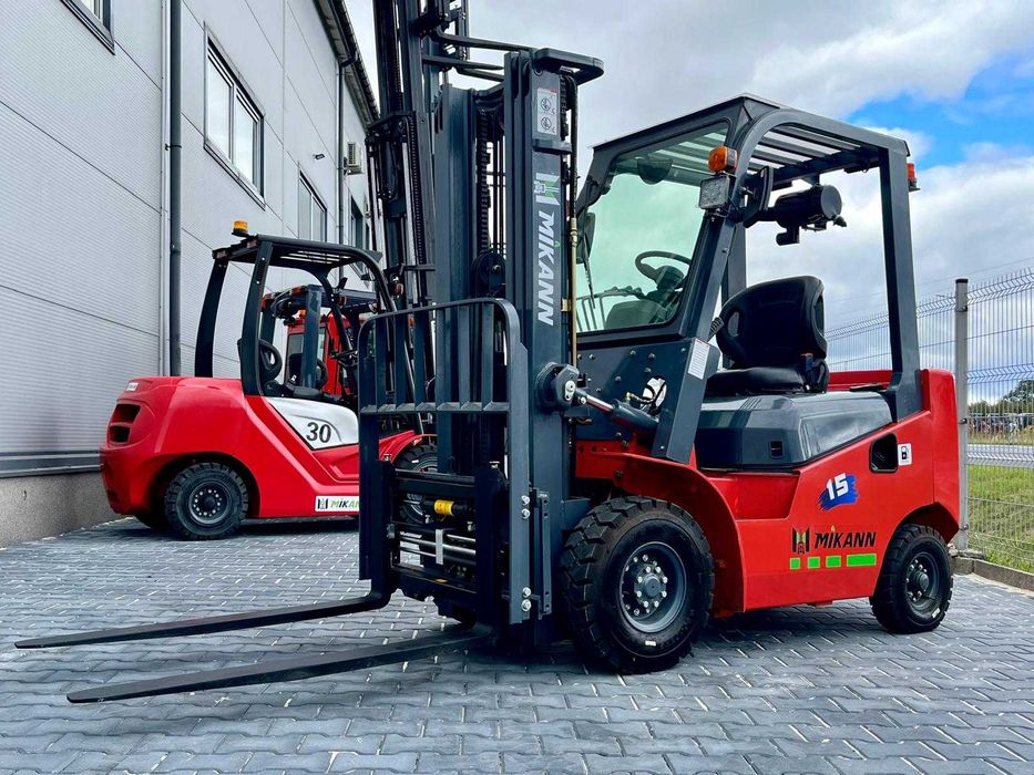 Wózek Widłowy 1,5T MIKANN, Maszt 4.5m,Triplex, Diesel , Półkabina