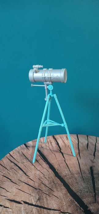 Mattel Barbie srebrno-niebieski teleskop dla lalki  z zestawu HGC18 kempingowy namiot