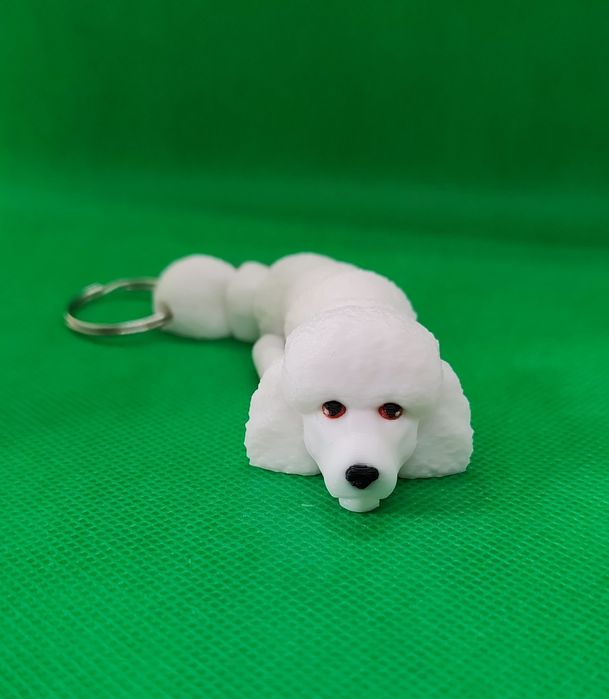 Brelok zawieszka piesek Pudel do kluczy, plecaka, torebki
