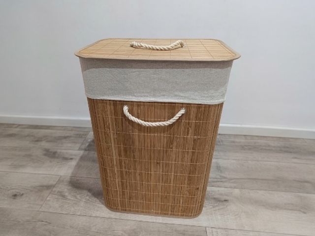 Kosz bambusowy na pranie bielizne duży pojemnik Darmowa Dostawa